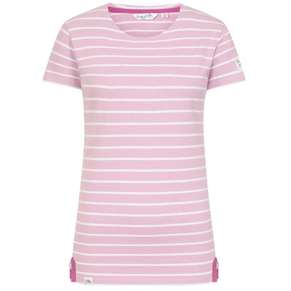 Lazy Jacks Womens/Ladies Breton Top / Pink